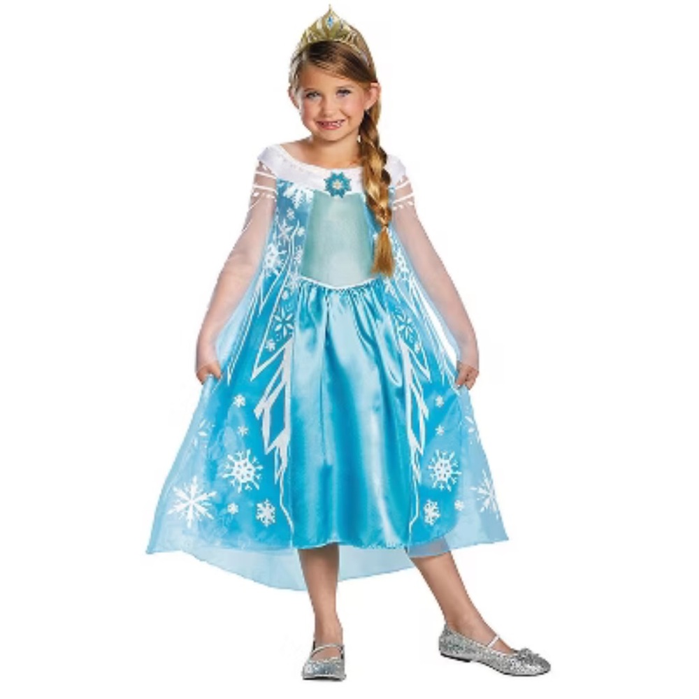 Disney Frozen Elsa Costume dress NEW Kids L 10-12 Halloween
